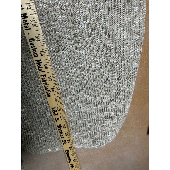 EXPRESS Knit Sweater V Neck Lace Up Sides Beige Casual Women's Size S - Picture 7 of 11